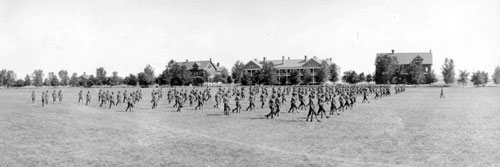 Soldiers on Parade Ground, Ft. Lincoln 1916