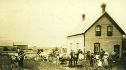 Van Camp Family and  Farmhouse ca 1900