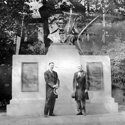 Men with Lincoln Bust in Norway