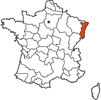 Alsace provincial map