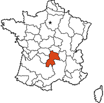 Auvergne provincial map