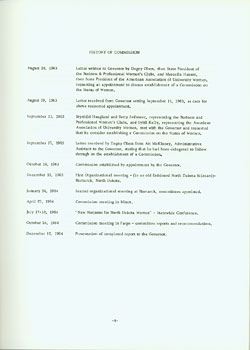 History of the commission document