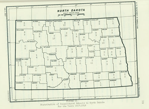 1917-1918 Consolidated Schools Map