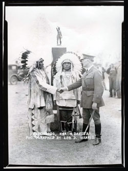 Four Bears Bridge Monument Elbowoods ND 06-17-1934 Photo by Leo D Harris