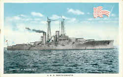 USS ND Postcard