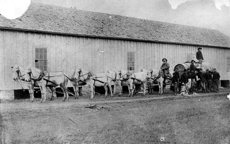 Fort Buford water wagon soon after Custer Massacre