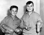 Jack and Kathleen Werner with Giant Vegetables