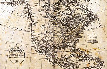 early map of North America