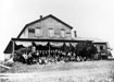 chateau with group of people