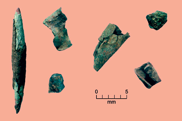 native metal objects found at Menoken
