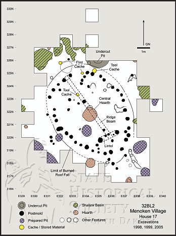 house 17 excavation map