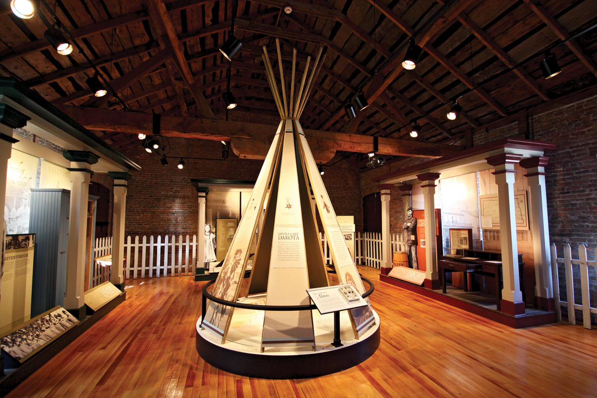 Exhibit at Fort Totten State Historic Site