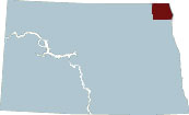 North Dakota Map of Pembina County CLG