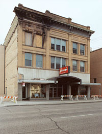 Stone Block exterior before rehab