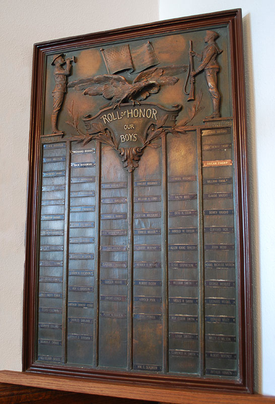 Roll of Honor plaque, Steele