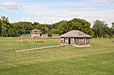 reconstructed bastion and original guard house