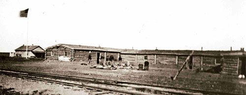 Camp Hancock photo taken between 1872 and 1875