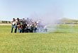 Reenactors firing rifles 2