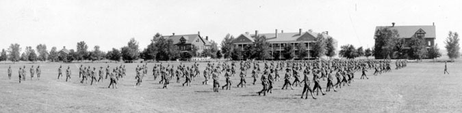 Soldiers on Parade Grounds, Fort Lincoln