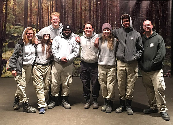 AmeriCorps team at Fort Totten State Historic Site