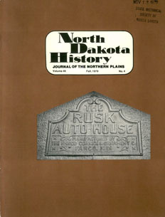 cover of North Dakota History vol 46.4
