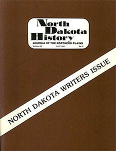 cover of North Dakota History Volume 49.4