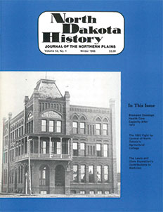 cover of North Dakota History vol 53.1