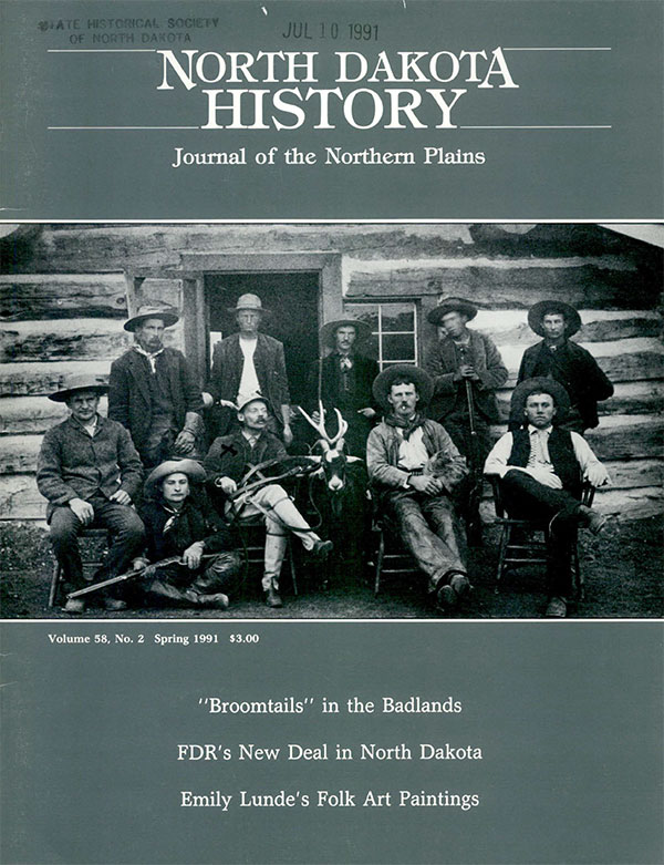 cover of North Dakota History Volume 58.2