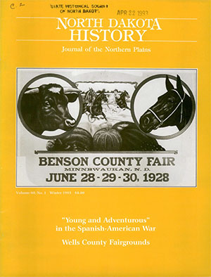 cover of North Dakota History vol 60.1