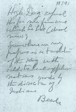 Beede's Provenance transcribed