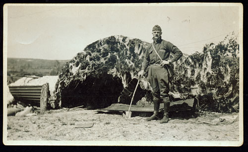 camouflage cast iron shelter