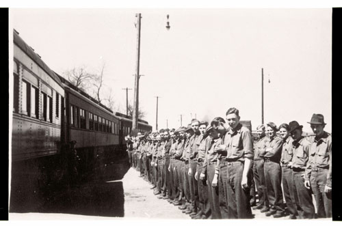 CCC Guys Waiting for Train