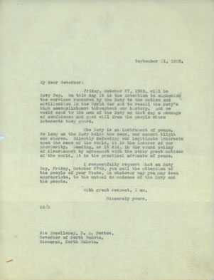 Letter 9-11-1922
